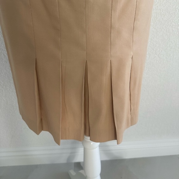 Ann Taylor Classic Tan Midi Skirt - Picture 3 of 5